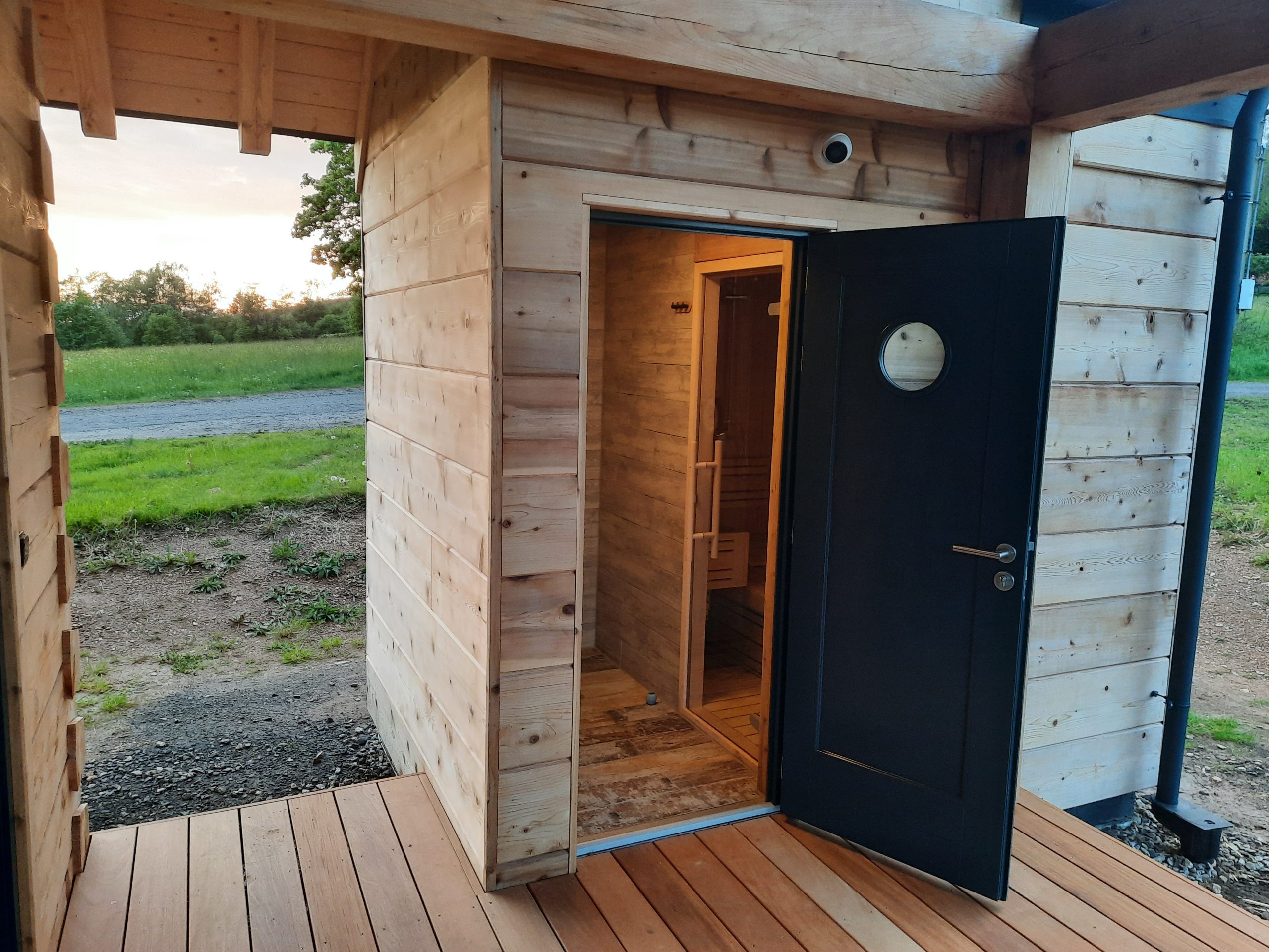 Private Sauna mit Dusche