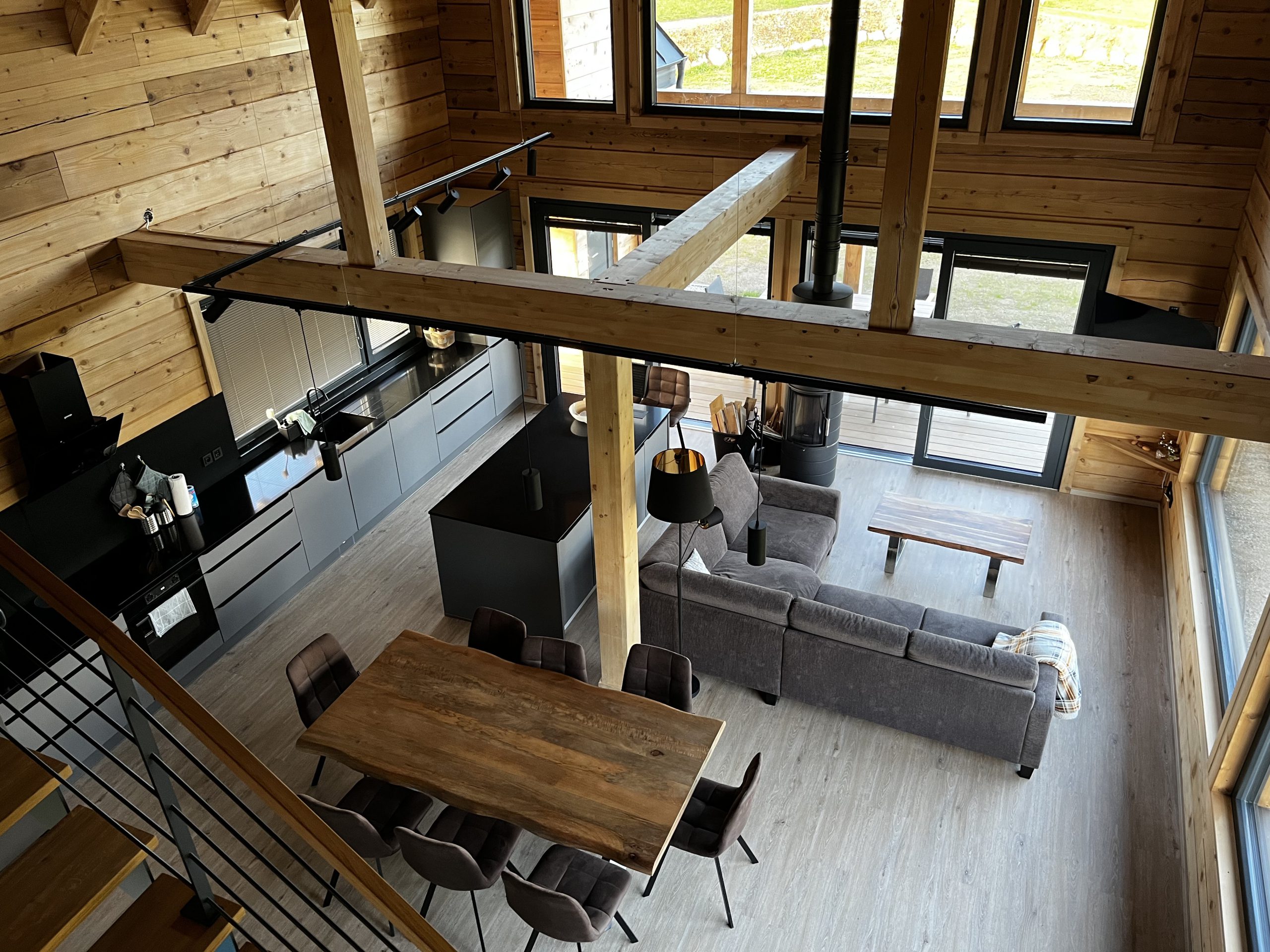 Wohnzimmer mit Kochnische